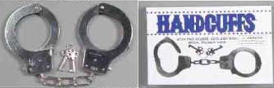 Heavy Duty Metal Handcuffs W/ Safety Release