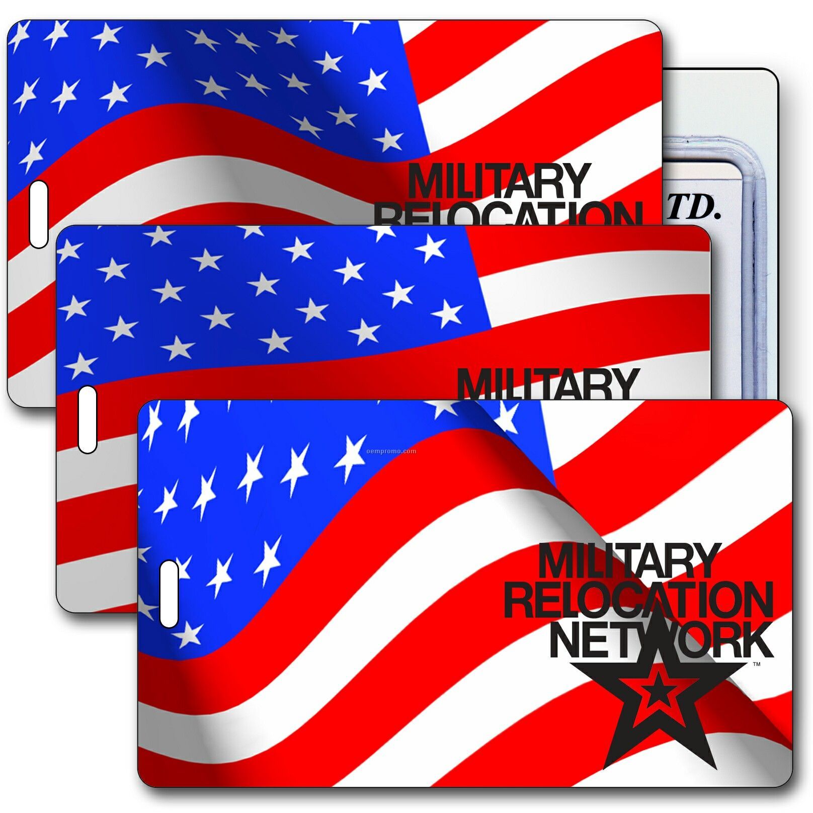 Luggage Tag 3d Lenticular Stars Stripes Us Flag Stock Image (Blank Product)