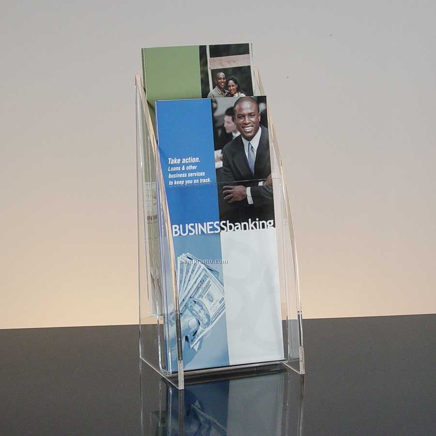 2-pocket Brochure Holder W/Curved Sided - Countertop