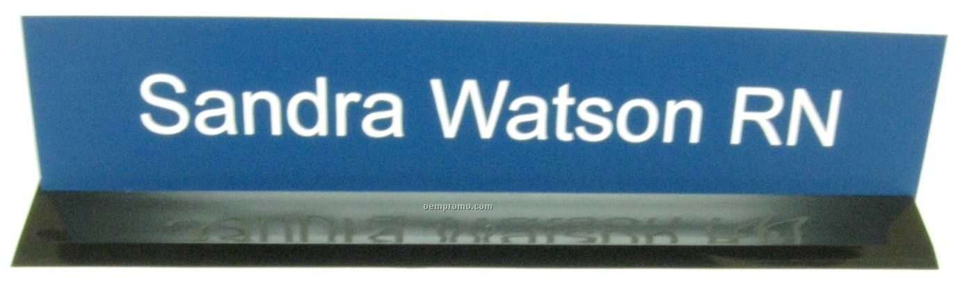 Desk Name Plate With Black Acrylic Base (10")