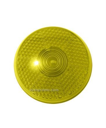 Yellow Round Light Up Reflector W/ Red LED