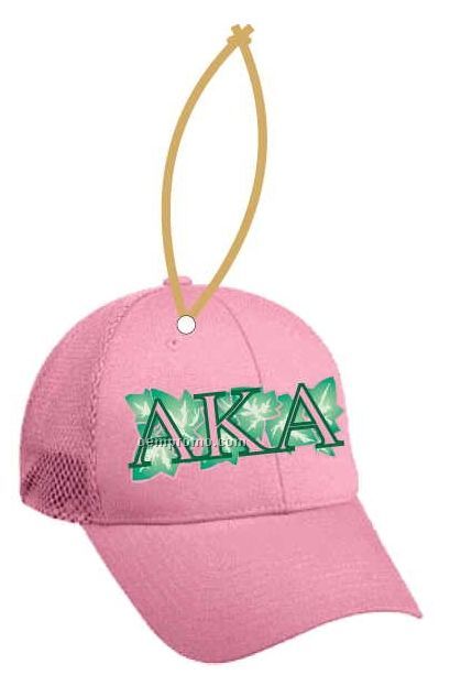 Alpha Kappa Alpha Sorority Hat Ornament W/ Mirror Back (10 Square Inch)