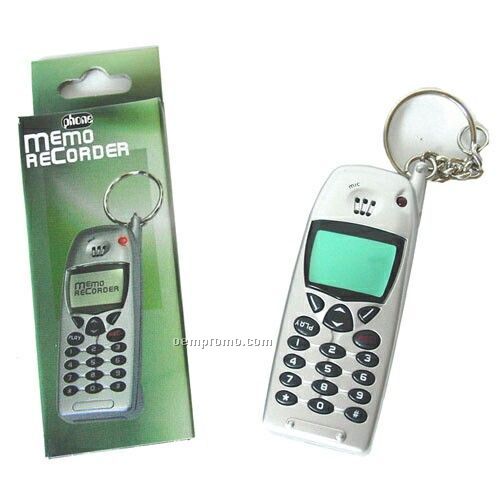 Cell Phone Shaped Memo Recorder With Key Ring