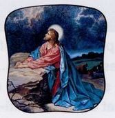 Christ In Gethsemane Pictorial Fans