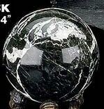 Black Marble Ball (4")