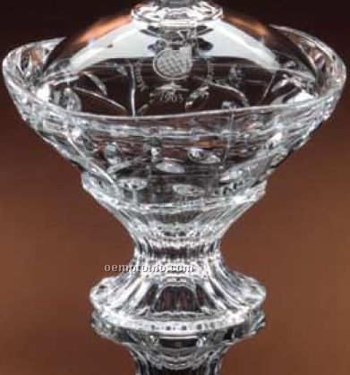 Crystalline Pompeii Footed Covered Candy Dish (7