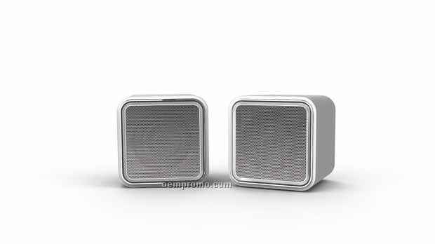 Iluv - Speakers- Compact Stereo Speakers For Laptop-white