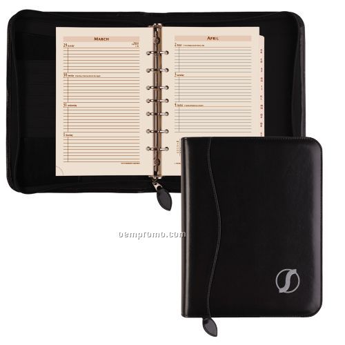 Preference Collection Bonded Leather Zippered Weekly Organizer