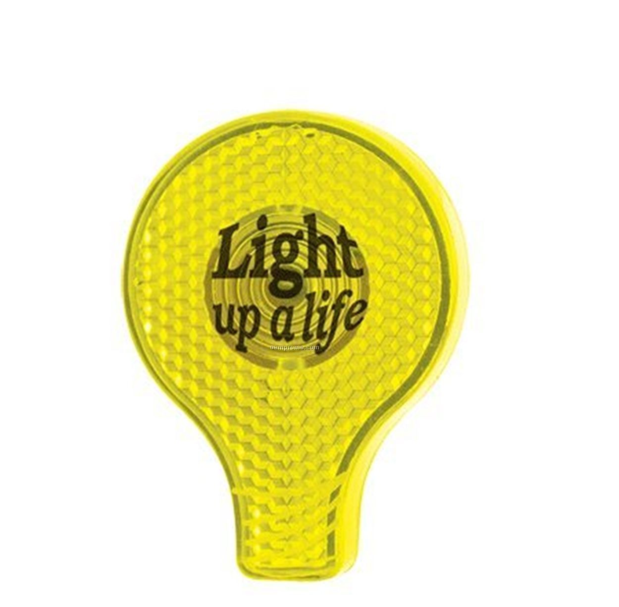 Yellow Light Bulb Light Up Reflector W/ Red LED