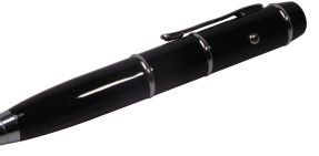 Black Pen Flash Drive W/ Built-in Laser Pointer