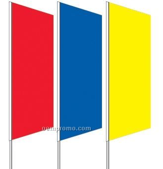 2 1/2'x8' Stock Zephyr Banner Drapes - Red