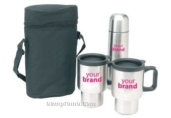 4 Piece Stainless Steel Travel Set