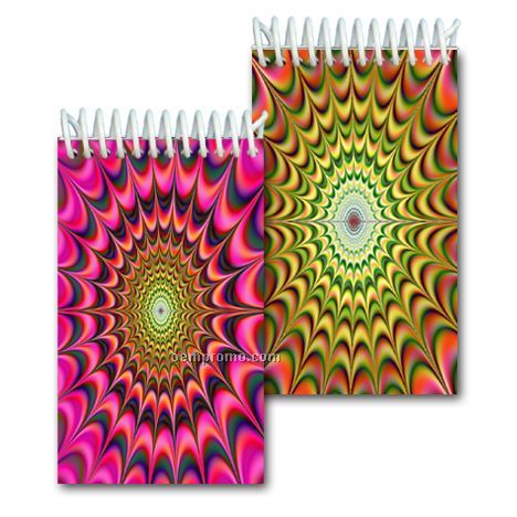 3d Lenticular Mini Notebook Stock/Animated Hypnotic Kaleidoscope (Blanks)