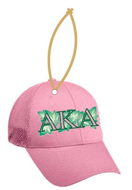 Alpha Kappa Alpha Sorority Hat Ornament W/ Mirror Back (2 Square Inch)