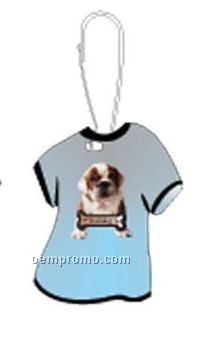 Bulldog T-shirt Zipper Pull