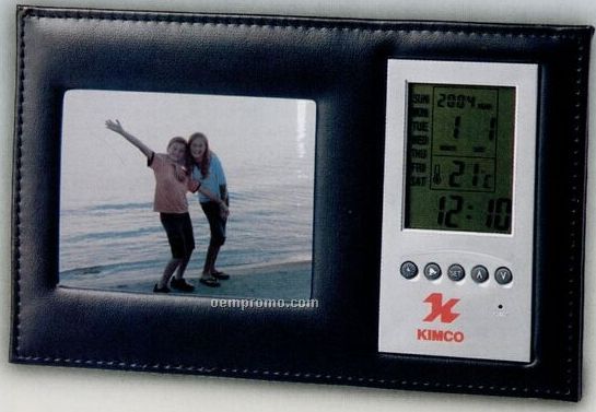 Picture Frame & Clock W/ Thermometer & Timer