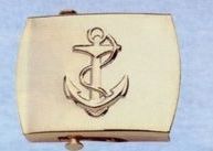 Lacquered 2" Brass Belt Buckle (Anchor)