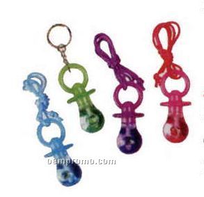 Pacifier Lip Gloss Key Chain W/ Necklace