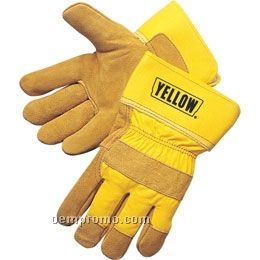 Premium Split Cowhide Work Gloves (Large)