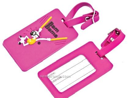 Soft Pvc Rectangle Luggage Tag (Priority)