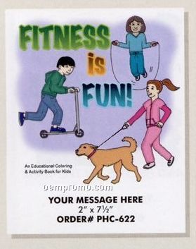 Stock Health Theme - Fitness Is Fun Coloring Book