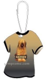Briard Dog T-shirt Zipper Pull