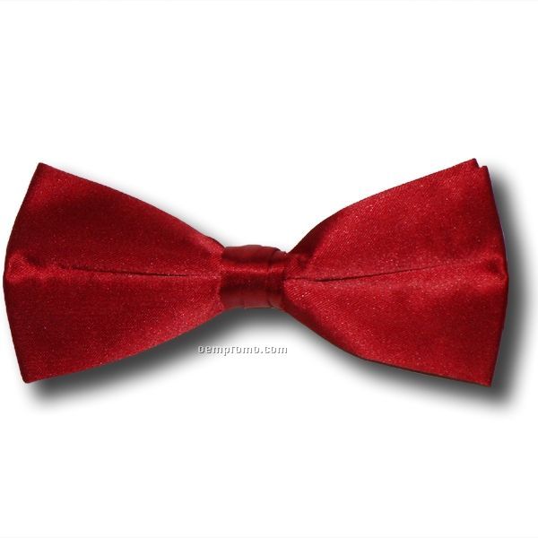 Poly Satin Banded Bowtie (Red)