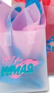 Frosted Clear Plastic Flexi-loop Shopping Bag - 4 Mil (8"X4.75"X10")