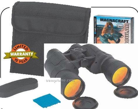 Magnacraft 10x50 Binoculars With Ruby Red Coated Lenses For Glare Reduction