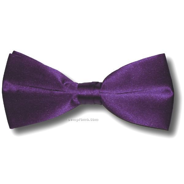 Poly Satin Banded Bowtie (Purple)