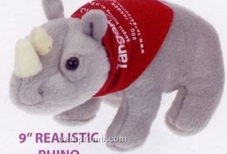 Realistic Rhino Stuffed Animal (9")