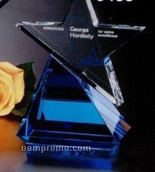 Star Gallery Crystal Azure Star Award (8")
