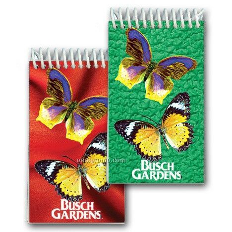 3d Lenticular Mini Notebook Stock/ Butterflies (Imprinted)