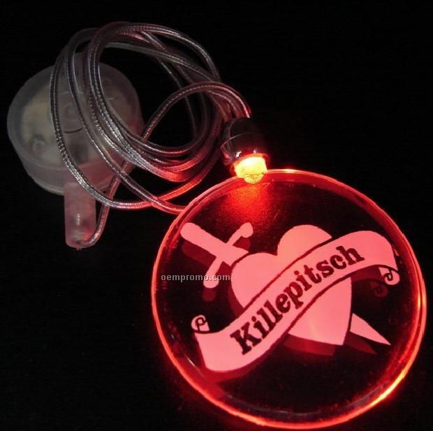 LED Light Up Medallion Necklace