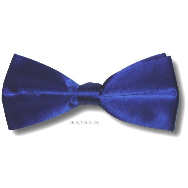 Poly Satin Banded Bowtie (Royal Blue)