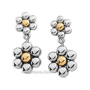 14ktt Metal Fashion Flower Earrings
