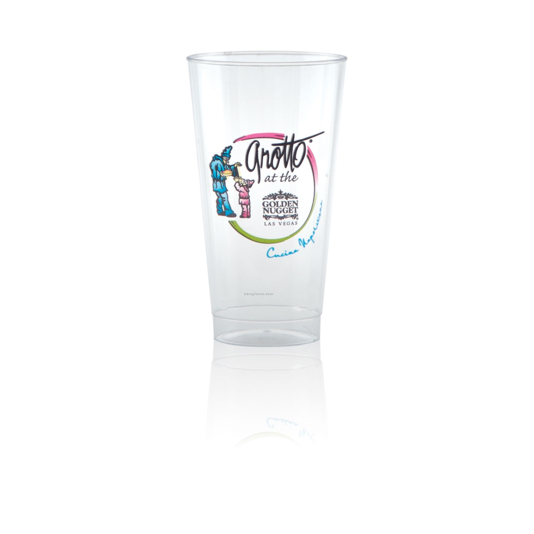 16 Oz. Clear Fluted Plastic Cup