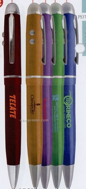 2 Tone Ballpoint Laser Light Pen W/ Twist Action