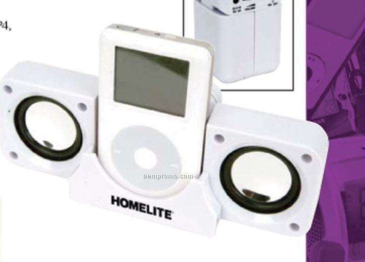 Foldable Amplified Speakers For Mp3 Notebook And CD Player