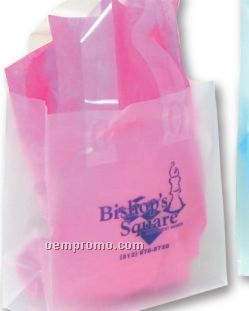 Frosted Clear Plastic Shopping Bag W/ Flexi Loop Handle (16"X6"X12")