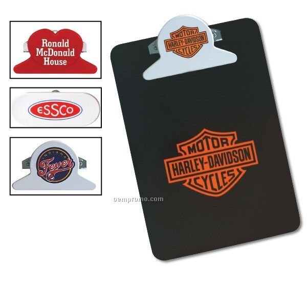 Heart, Oval, Or Round Letter Size Clipboard W/Stock Shaped Clip