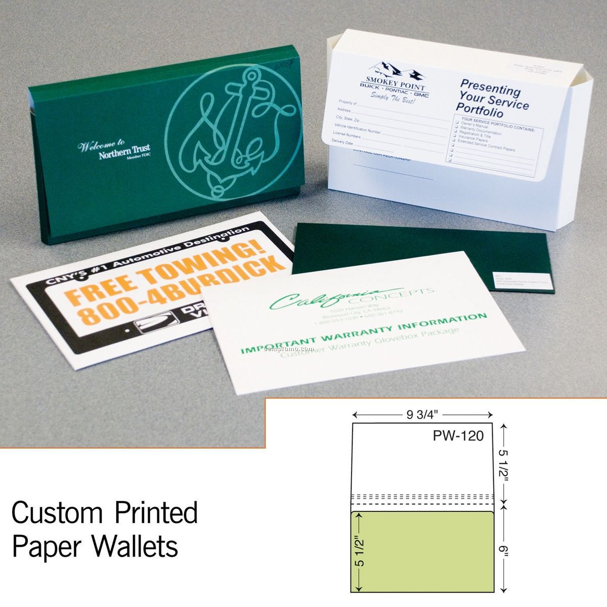Paper Wallet W/ 3/8" Flap Expansion (1 Color/1 Side)