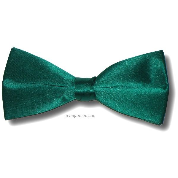 Poly Satin Banded Bowtie (Emerald Green)