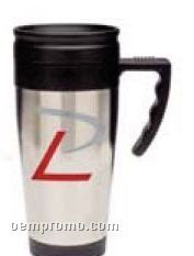 14 Oz. Stainless Travel Mug W/Liner & Half Handle