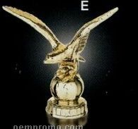 Eagle Spread On Globe Figurine (4 1/2")