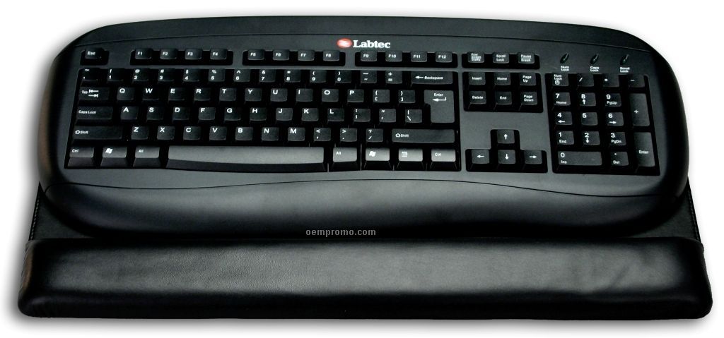 Black Classic Leather Keyboard Pad