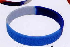 Silicon Wristband Or Bracelet - Blue & Navy Blue