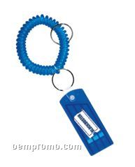 Wrist Coil Key Ring With Whistle