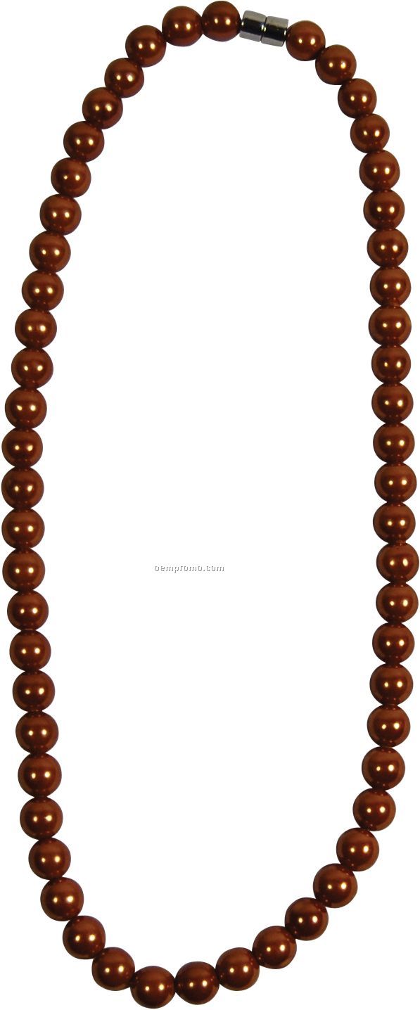 Bronze Hematite Glass Pearl Necklace