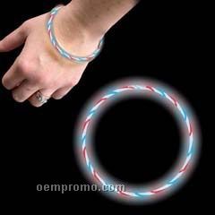 Swirl Glow Bracelet W/ Rwb LED (8")